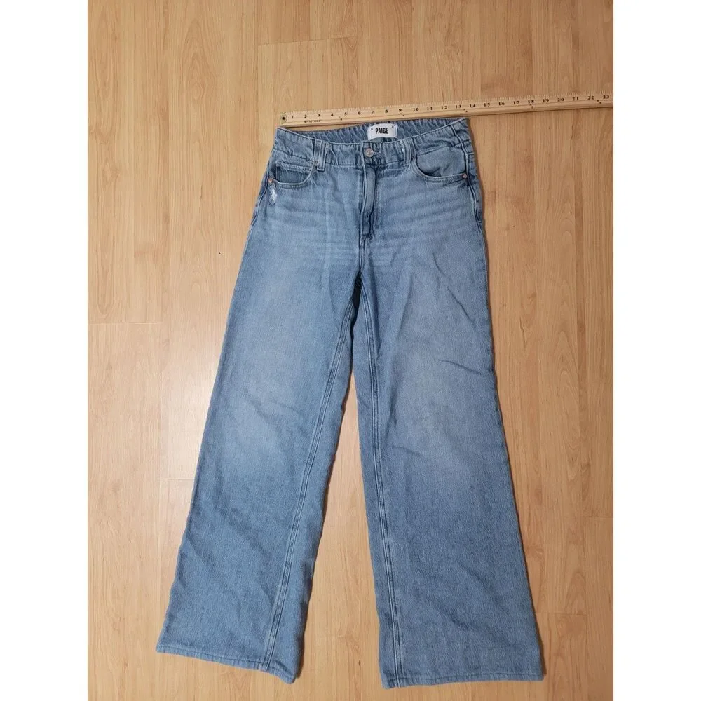 PAIGE Zoey Wide Leg Jeans Light Wash Denim Jeans Women’s 25  XS XSmall